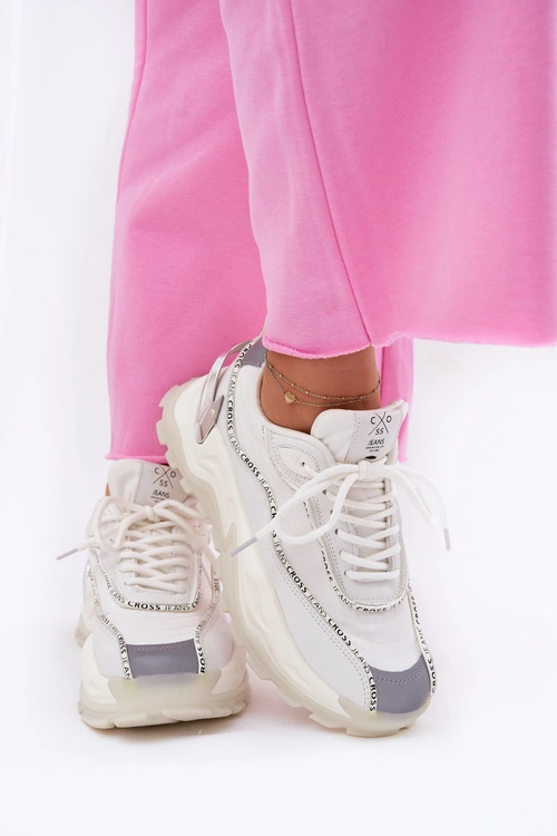 Damskie Sportowe Buty Cross Jeans II2R4017C Białe