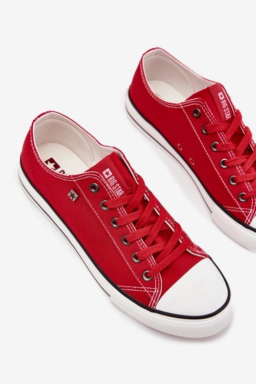 Trampki Męskie Niskie Materiałowe Big Star DD174502 Czerwone