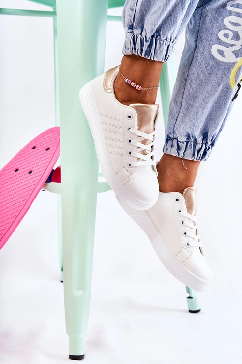 Damskie Buty Sportowe Białe Samanta