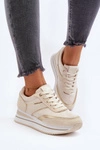 Damskie Buty Sportowe Sneakersy Na Platformie Beżowe Atnarama