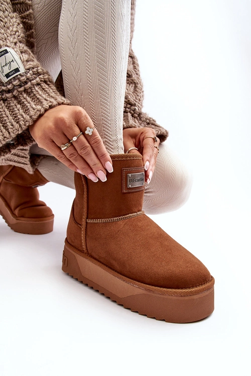 Wegańskie Śniegowce Na Platformie D.Franklin DFSH371004 Brązowe