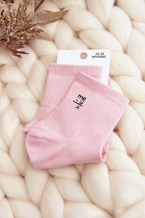 Damskie Bawełniane Skarpety Różowe