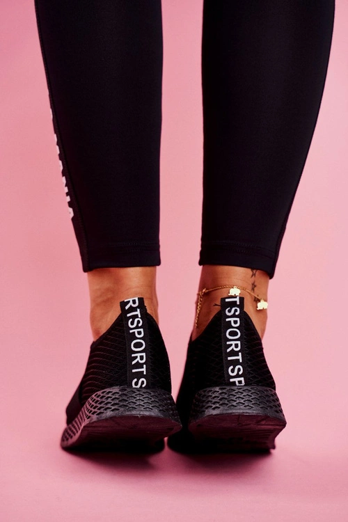 Damskie Sportowe Obuwie Wsuwane Lekkie Czarne La Fiesta