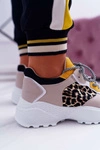 Sportowe Damskie Buty Wysoka Podeszwa Leopard Chillout
