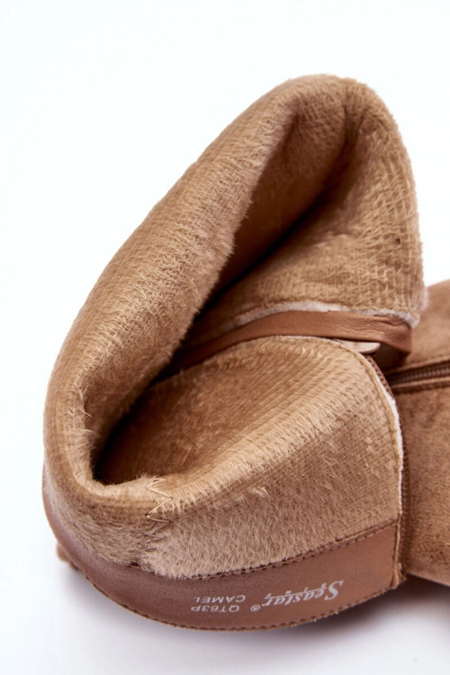 Kozaki Przed Kolano Na Słupku Zamszowe Ciemnobeżowe Kilrenita