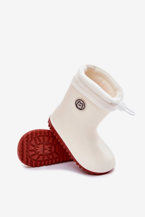 Kalosze Dziecięce Z Ocieplaczem Jasnobeżowe Odirisse