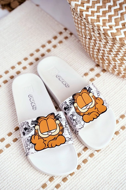 Damskie Klapki Garfield ZAXY Białe FF285074