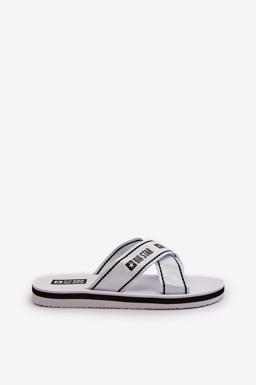 Klapki Damskie Na Piankowej Podeszwie Big Star NN274A509 Białe