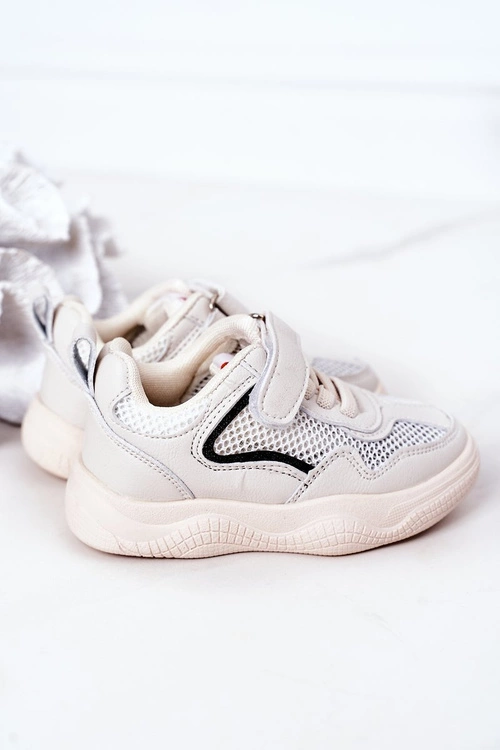 Dziecięce Sportowe Buty Sneakersy Beżowe Fun