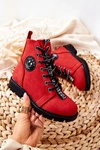 Dziecięce Botki Workery Czerwone Mini Aspen
