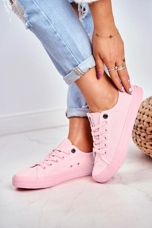 Damskie Niskie Trampki Big Star DD274443 Jasnoróżowe