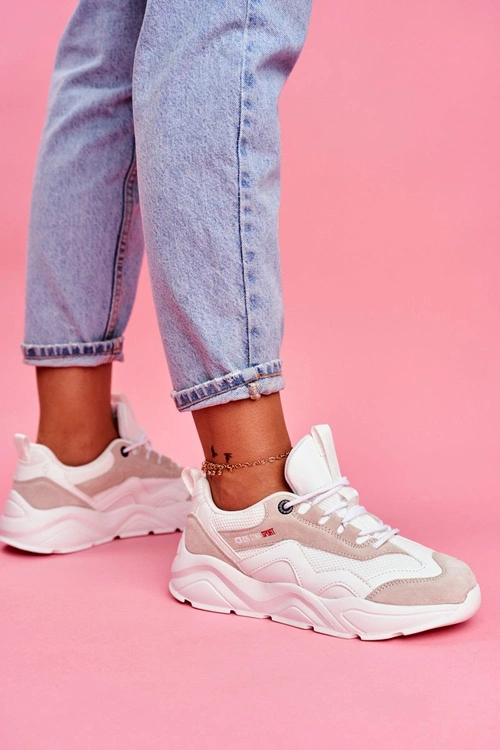 Damskie Sportowe Obuwie Sneakersy Big Star Białe FF274958