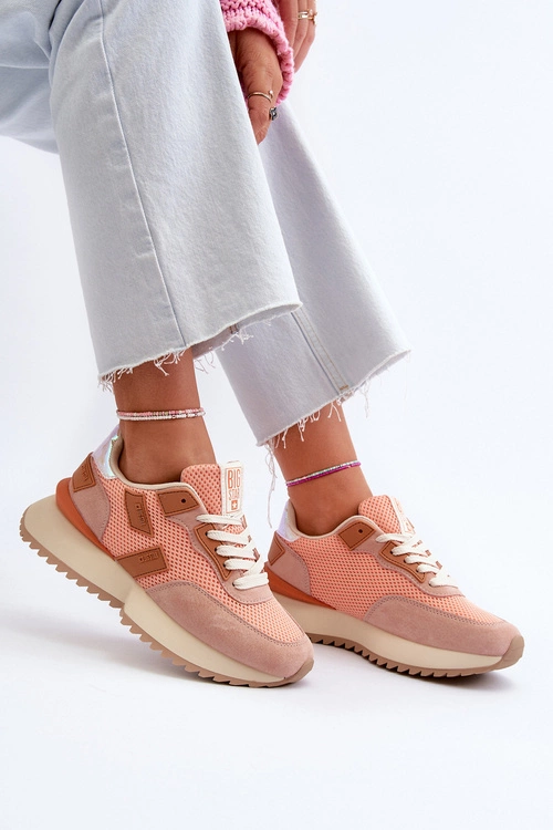 Sneakersy Damskie Big Star NN274976 Pomarańczowe