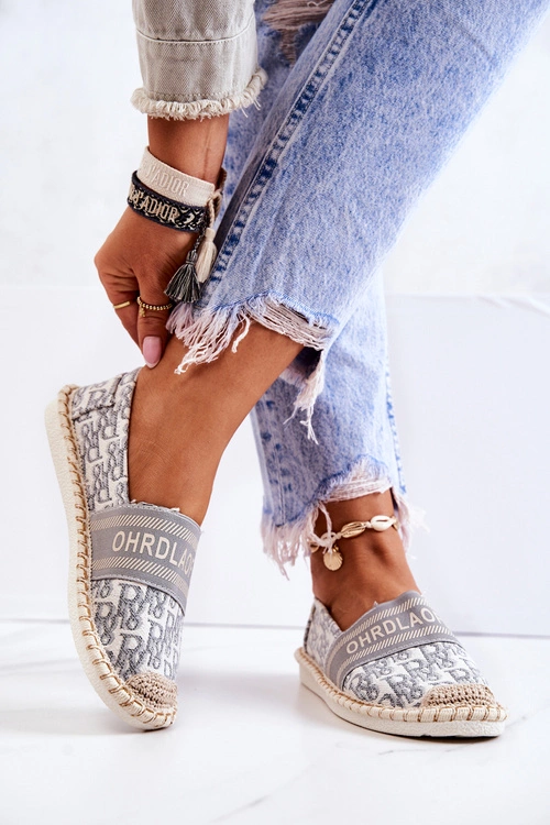 Klasyczne Espadryle Szare Warm Time