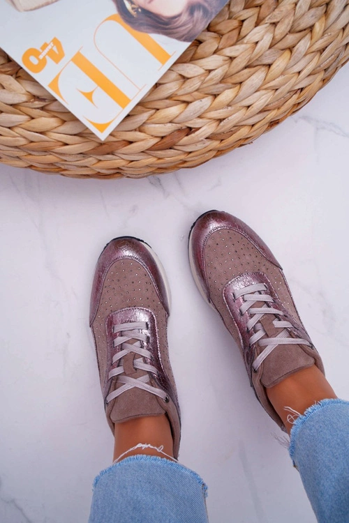 Damskie Sportowe Buty Beżowe Sergio Leone Ondar