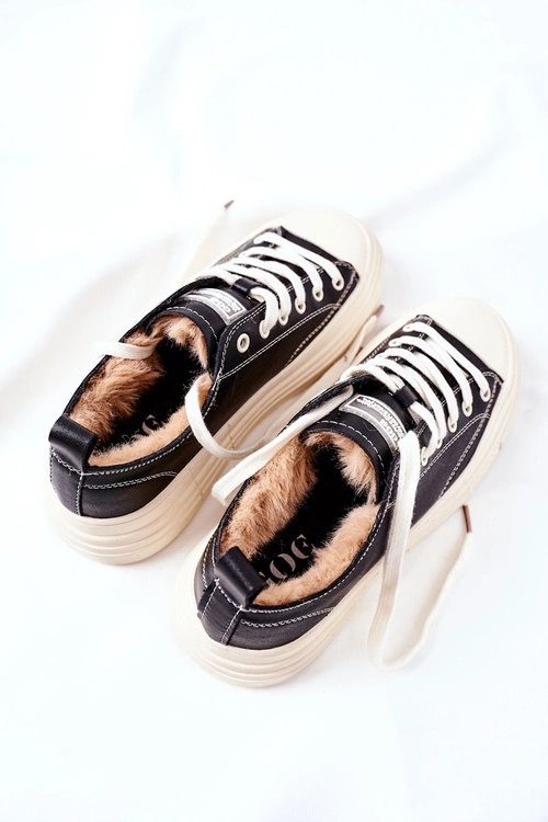 Damskie Ocieplane Trampki GOE II2N4035 Czarne