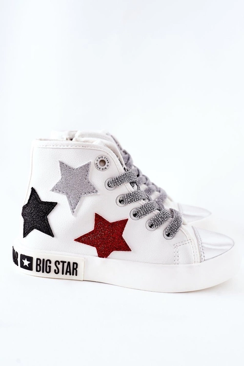 Dziecięce Wysokie Trampki Z Suwakiem BIG STAR II374029 Białe