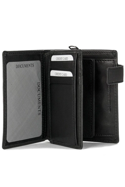 Portfel Męski Ze Skóry Naturalnej Big Star KK675003 Czarny