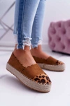 Espadryle Damskie Camel Platforma Ringer