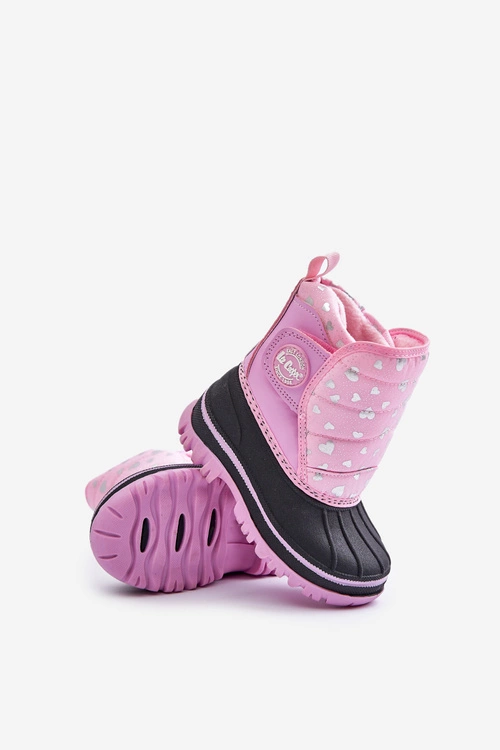Śniegowce Dziecięce Na Rzep Lee Cooper LCJ-24-44-2863K Różowe