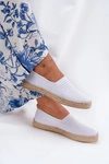 Damskie Espadryle Z Plecionką Vinceza 13624 Białe