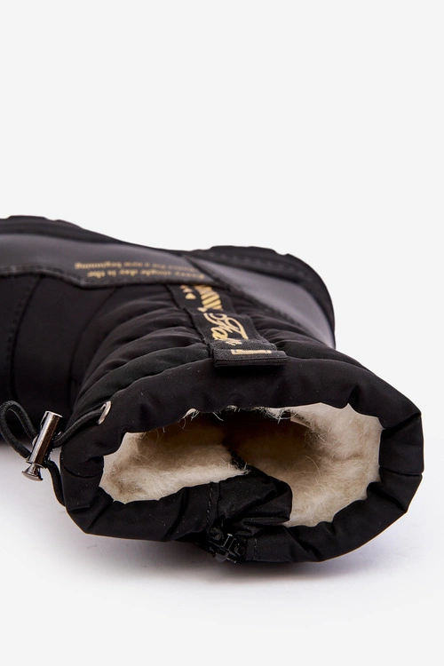 Dziecięce Śniegowce Ocieplane Wełną Na Suwak Czarne Delhi