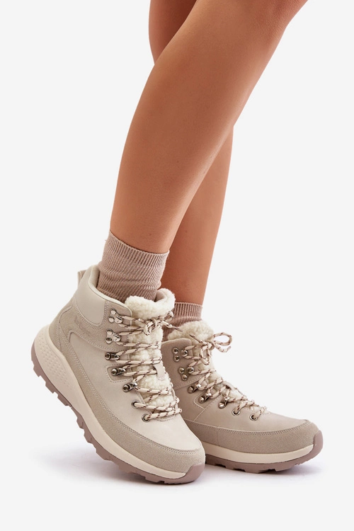 Damskie Lekkie Trapery Na Zamek Lee Cooper LCJ-24-03-3071 Jasnobeżowe