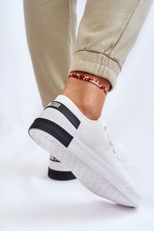 Damskie Niskie Trampki Big Star LL274039 Białe