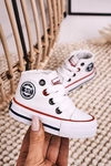 Dziecięce Wysokie Trampki Z Suwakiem BIG STAR HH374083 Białe