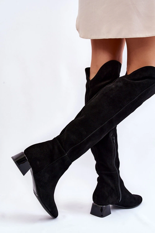 Zamszowe Kozaki Muszkieterki Laura Messi 2221 Czarne