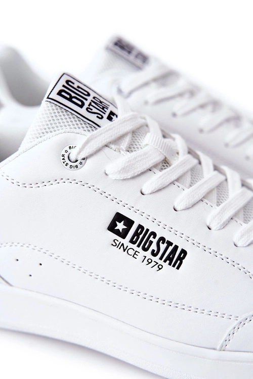 Skórzane Tenisówki Memory Foam Big Star II174170 Białe