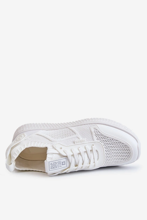 Damskie Wygodne Sneakersy Memory Foam System Big Star LL274415 Białe