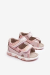 Dziecięce Wygodne Sandałki Na Rzepy Różowe Alaska