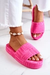 Klapki Papcie Na Platformie Różowe Lilly