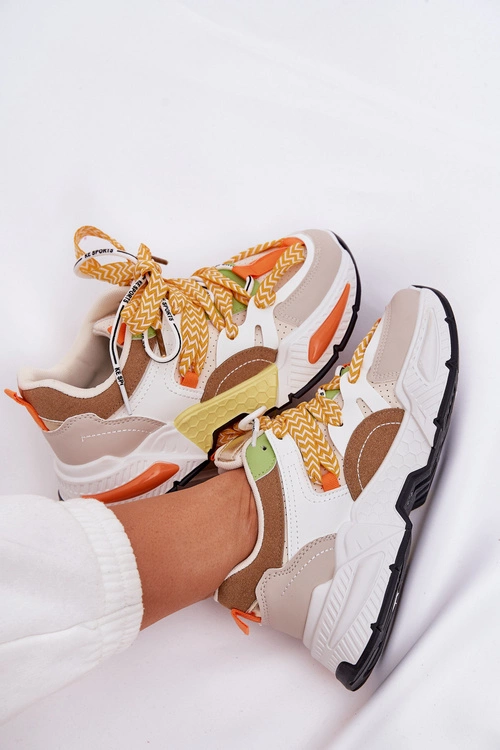 Sneakersy Buty Sportowe Damskie Z Podwójnym Sznurowaniem Multikolor Efobell