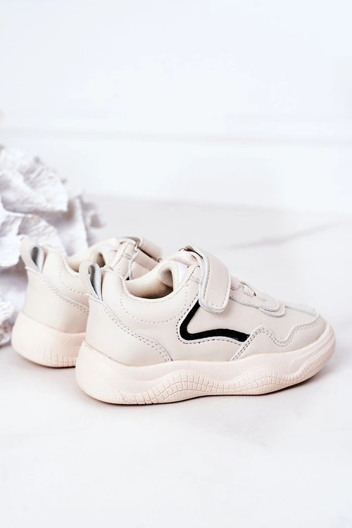 Dziecięce Sportowe Buty Sneakersy Beżowe Runner