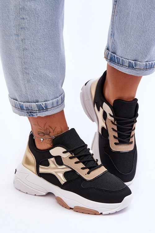 Damskie Sneakersy Sznurowane Czarne Cortes