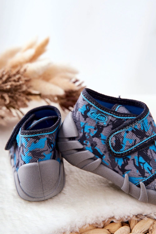 Trzewiki Papcie Befado 523P014 Szaro-Niebieskie