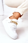 Sportowe Buty Sneakersy Z Łańcuchem Białe One Chance