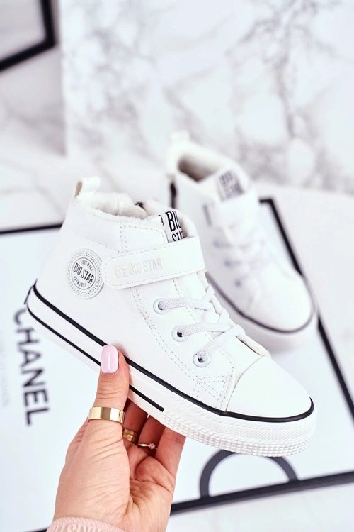 Dziecięce Ocieplane Trampki Big Star GG374033 Białe