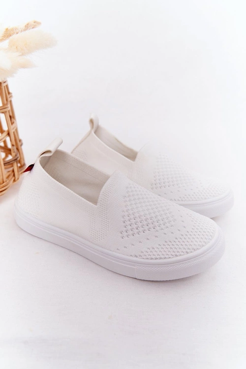 Dziecięce Wsuwane Tenisówki Slip-On Big Star HH374105 Białe