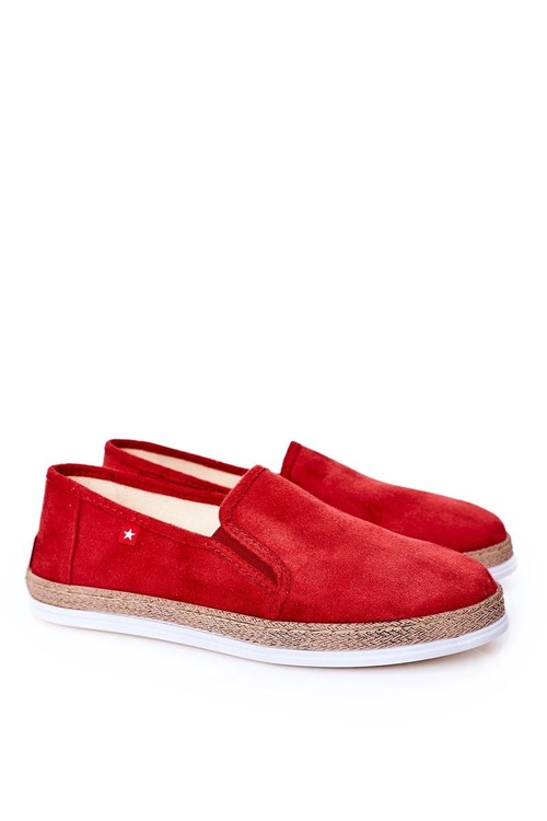 Męskie Zamszowe Espadryle Big Star HH176007 Czerwone