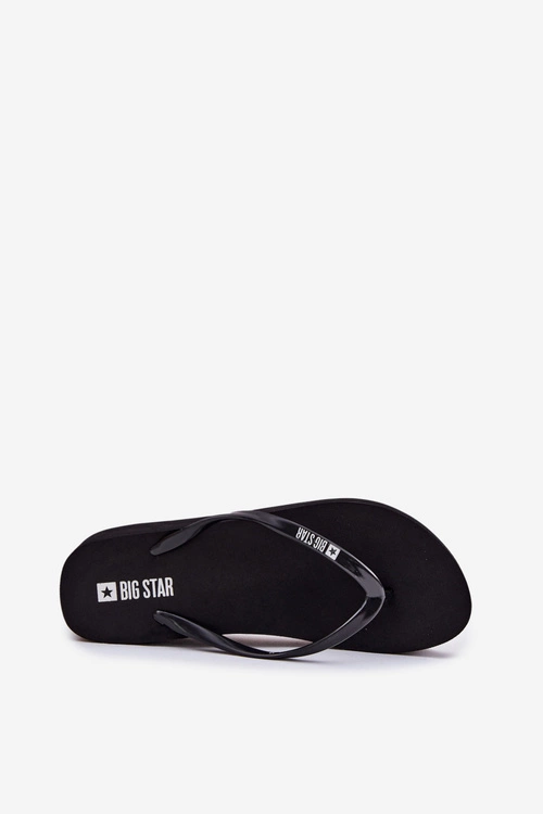 Klapki Japonki Damskie Na Koturnie Big Star RR274A549 Czarne
