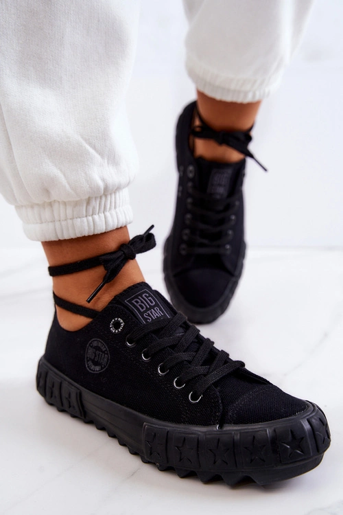 Damskie Trampki Tenisówki BIG STAR JJ274510 Czarne