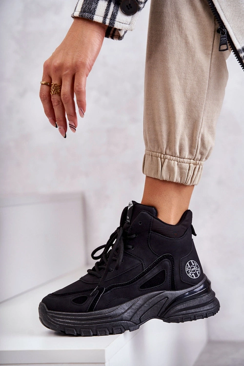 Trapery na platformie Lee Cooper LCJ-22-44-1353L Czarne