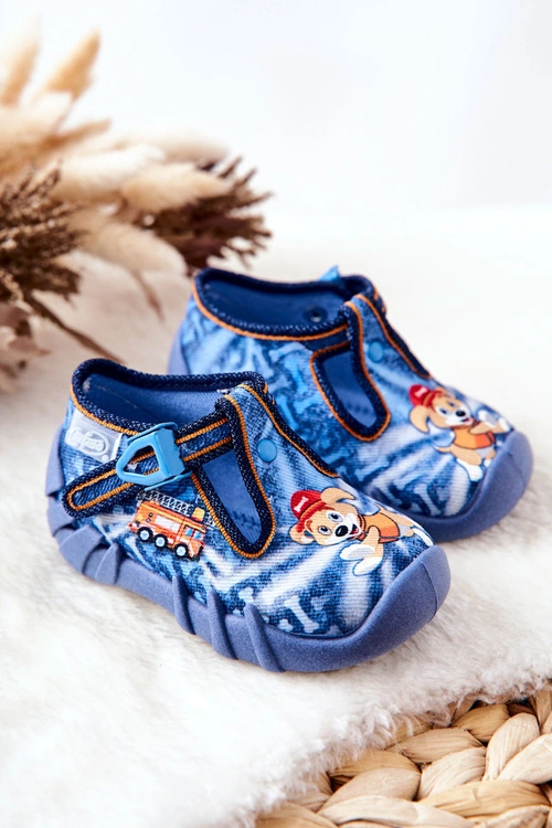 Buty Papcie Befado Piesek I Straż 110P354 Niebieskie