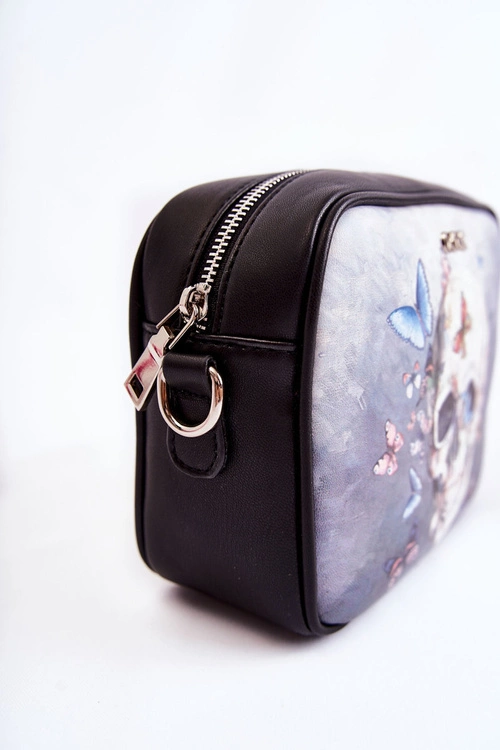 Skórzana Torebka Listonoszka GOE ZNJ011 Czarna