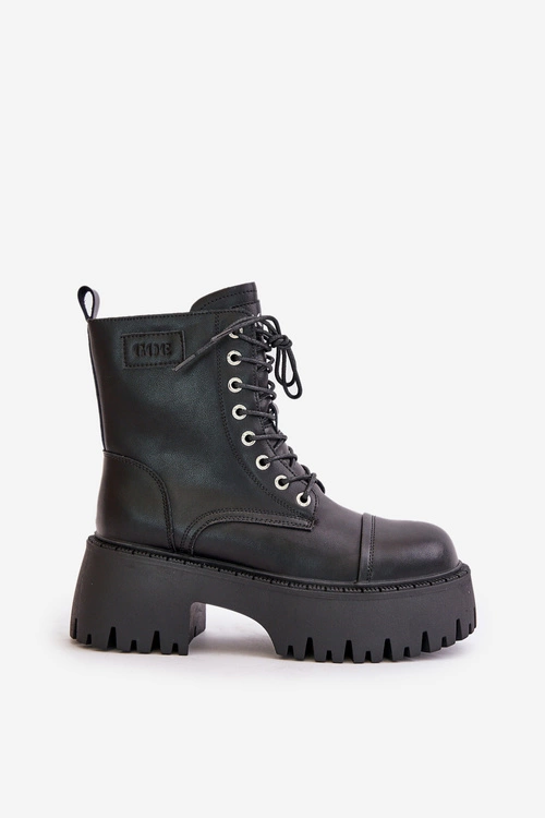 Workery Botki Damskie Ocieplane Ze Skóry Naturalnej Goe OO2N4123