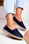 Espadryle Damskie Pleciona Podeszwa Granatowe Big Star DD274A147