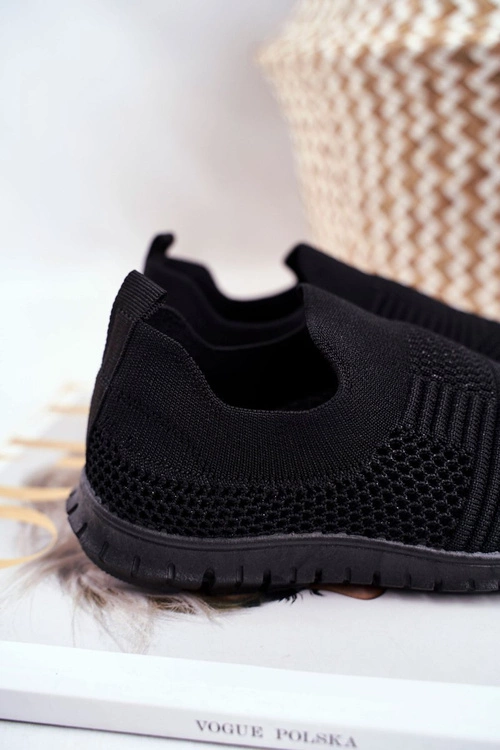 Dziecięce Sportowe Buty Slip-On Czarne Bobi